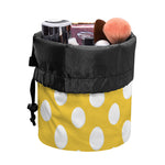 Yellow Eggs Pattern Print Drawstring Makeup Bag