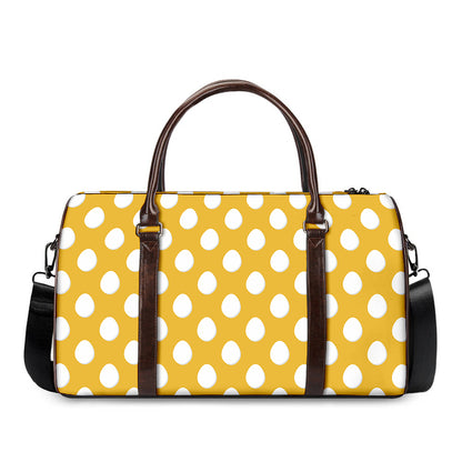 Yellow Eggs Pattern Print Duffle Bag