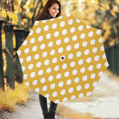 Yellow Eggs Pattern Print Foldable Umbrella