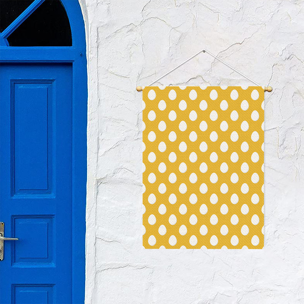 Yellow Eggs Pattern Print Garden Flag