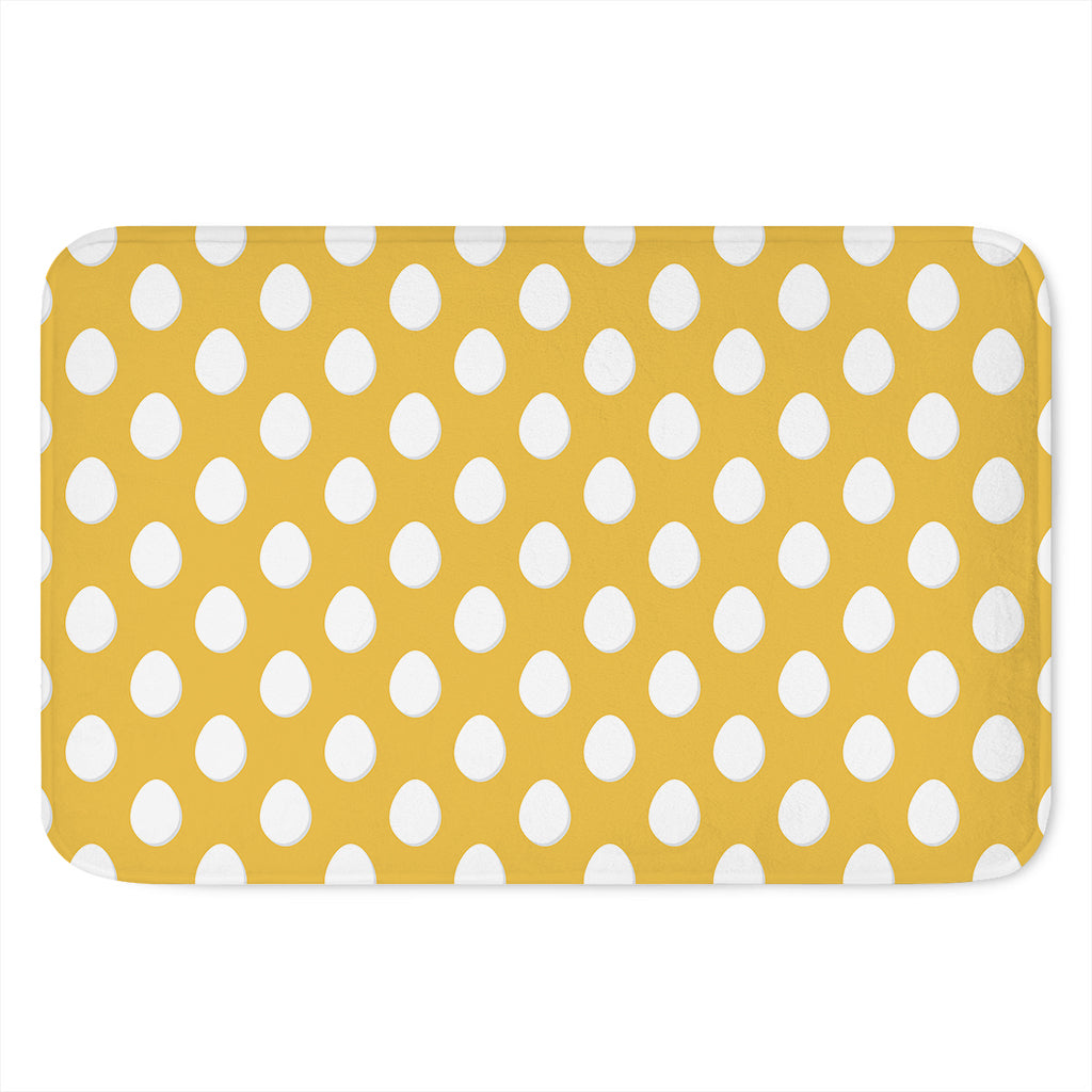 Yellow Eggs Pattern Print Indoor Door Mat