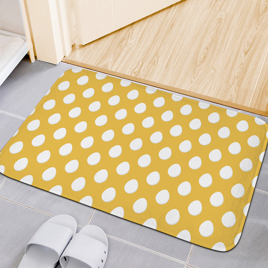 Yellow Eggs Pattern Print Indoor Door Mat
