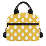 Yellow Eggs Pattern Print Insulated Lunch Bag