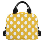 Yellow Eggs Pattern Print Insulated Lunch Bag