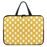 Yellow Eggs Pattern Print Laptop Sleeve With Handle