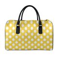 Yellow Eggs Pattern Print Leather Duffel Bag