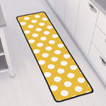 Yellow Eggs Pattern Print Long Kitchen Mat
