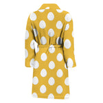 Yellow Eggs Pattern Print Men's Bathrobe