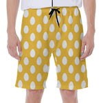 Yellow Eggs Pattern Print Men's Beach Shorts