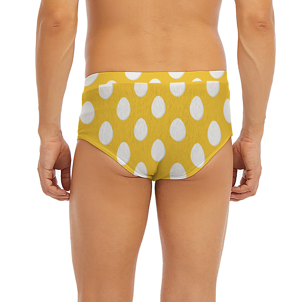 Yellow Eggs Pattern Print Men's Briefs