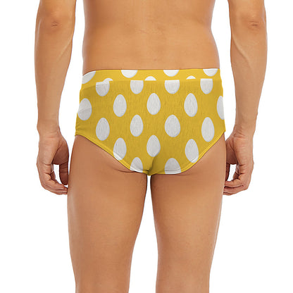 Yellow Eggs Pattern Print Men's Briefs