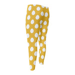 Yellow Eggs Pattern Print Men's Compression Pants