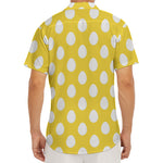 Yellow Eggs Pattern Print Men's Deep V-Neck Shirt