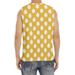 Yellow Eggs Pattern Print Men's Fitness Tank Top