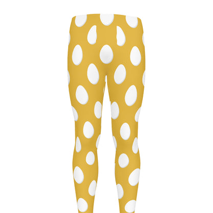 Yellow Eggs Pattern Print Men's leggings