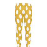 Yellow Eggs Pattern Print Men's leggings
