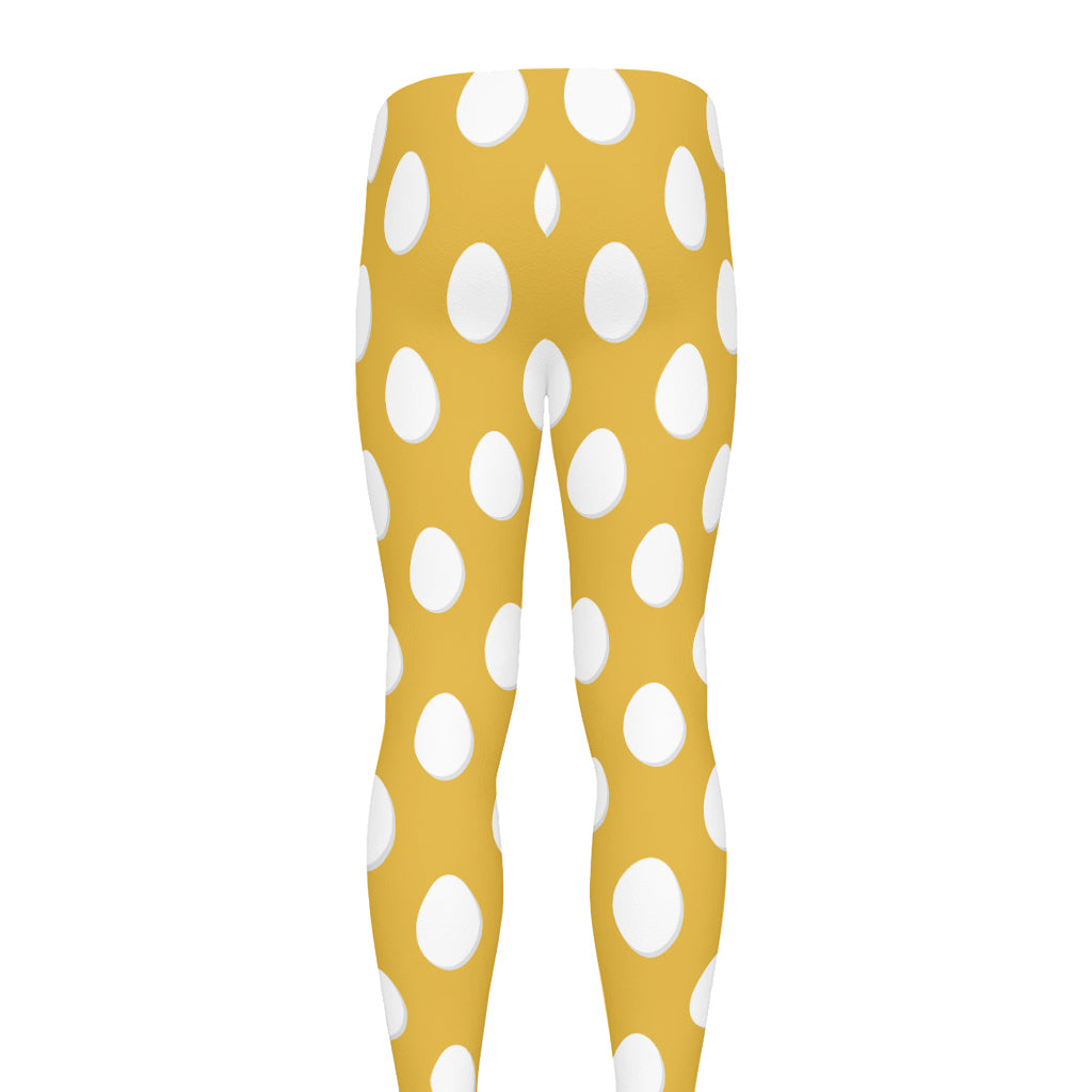 Yellow Eggs Pattern Print Men's leggings