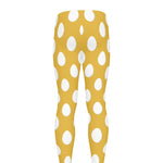 Yellow Eggs Pattern Print Men's leggings
