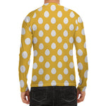 Yellow Eggs Pattern Print Men's Long Sleeve Rash Guard