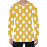 Yellow Eggs Pattern Print Men's Long Sleeve T-Shirt