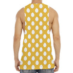 Yellow Eggs Pattern Print Men's Muscle Tank Top