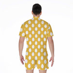 Yellow Eggs Pattern Print Men's Rompers