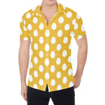 Yellow Eggs Pattern Print Men's Shirt