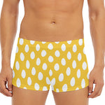 Yellow Eggs Pattern Print Men's Short Boxer Briefs