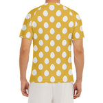 Yellow Eggs Pattern Print Men's Short Sleeve Rash Guard