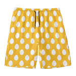 Yellow Eggs Pattern Print Men's Swim Trunks