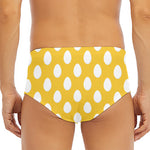 Yellow Eggs Pattern Print Men's Triangle Swim Briefs