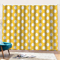Yellow Eggs Pattern Print Pencil Pleat Curtains