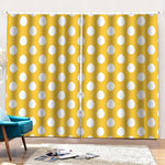 Yellow Eggs Pattern Print Pencil Pleat Curtains