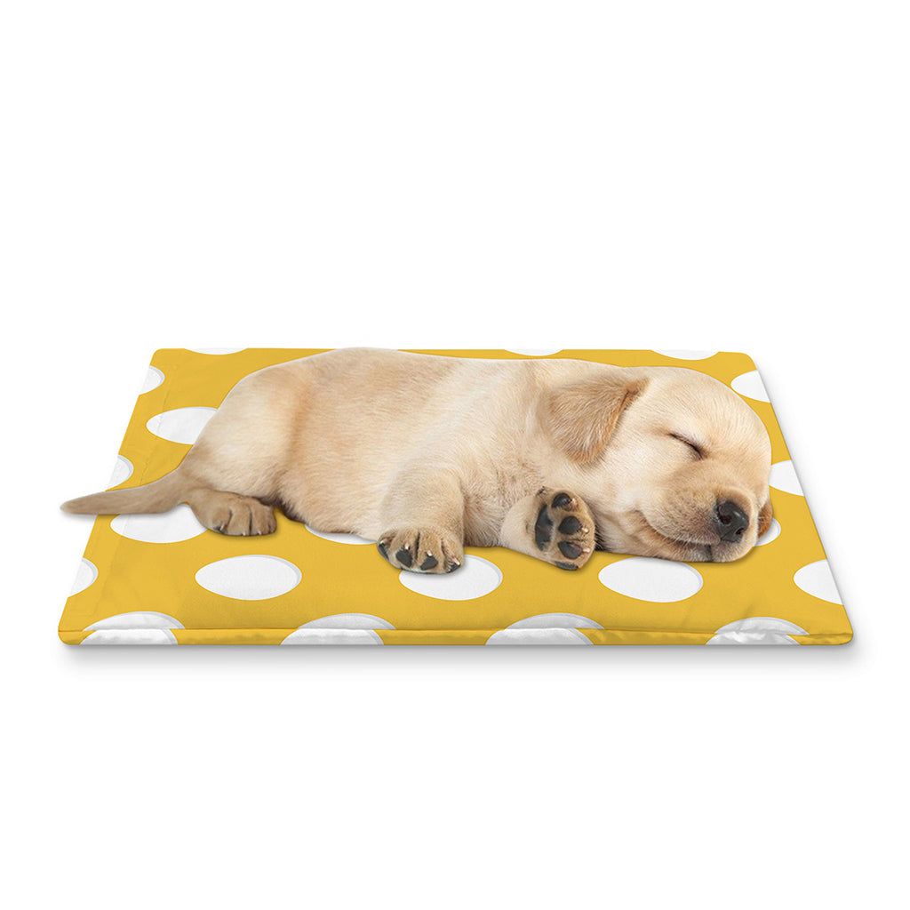 Yellow Eggs Pattern Print Pet Cooling Mat Cover