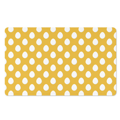 Yellow Eggs Pattern Print Polyester Doormat