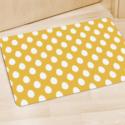 Yellow Eggs Pattern Print Polyester Doormat