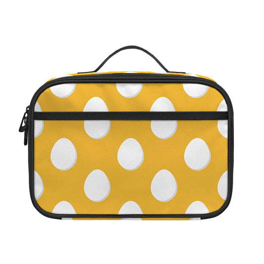 Yellow Eggs Pattern Print Portable Lunch Bag