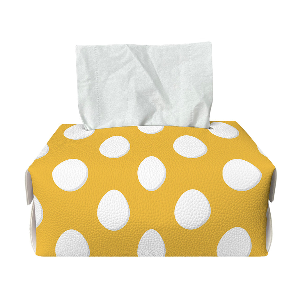 Yellow Eggs Pattern Print Rectangle Tissue Box Cover