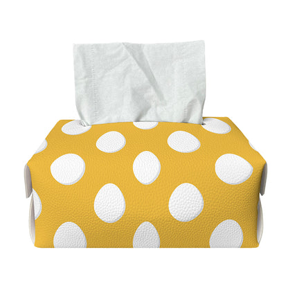 Yellow Eggs Pattern Print Rectangle Tissue Box Cover