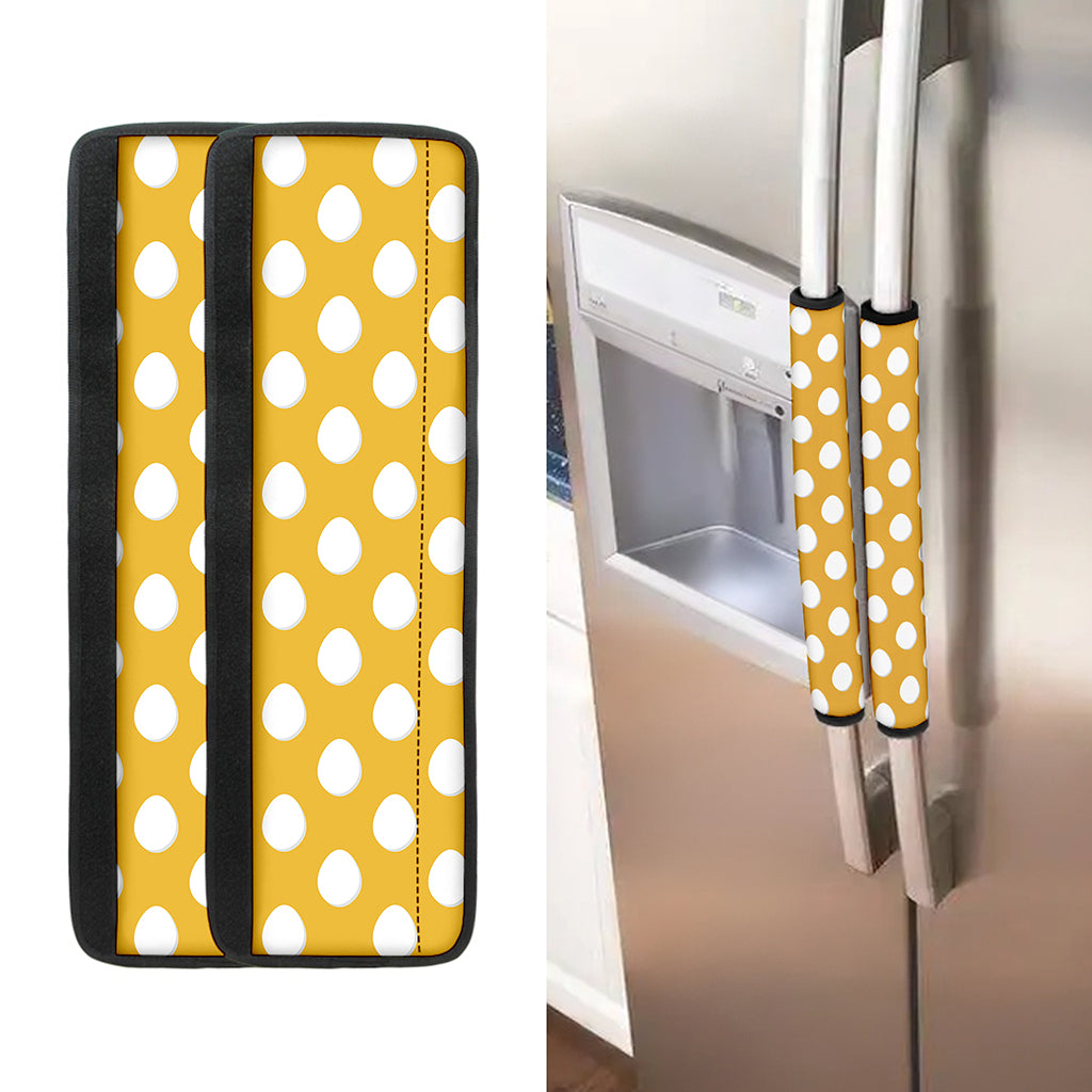 Yellow Eggs Pattern Print Refrigerator Handle Covers