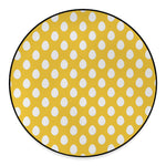 Yellow Eggs Pattern Print Round Floor Mat