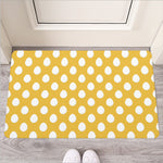 Yellow Eggs Pattern Print Rubber Doormat