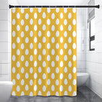 Yellow Eggs Pattern Print Shower Curtain