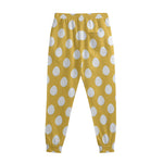 Yellow Eggs Pattern Print Sweatpants