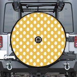 Yellow Eggs Pattern Print Tire Cover With Camera Hole
