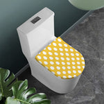 Yellow Eggs Pattern Print Toilet Lid Cover
