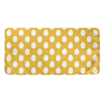 Yellow Eggs Pattern Print Towel