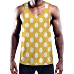 Yellow Eggs Pattern Print Training Tank Top
