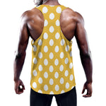 Yellow Eggs Pattern Print Training Tank Top