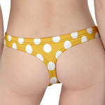 Yellow Eggs Pattern Print Women's Thong